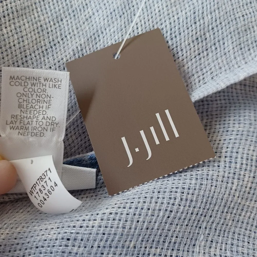 J Jill Pure Jill Ombre Linen Airy-Weave Poncho Size M/L NEW - Picture 9 of 14